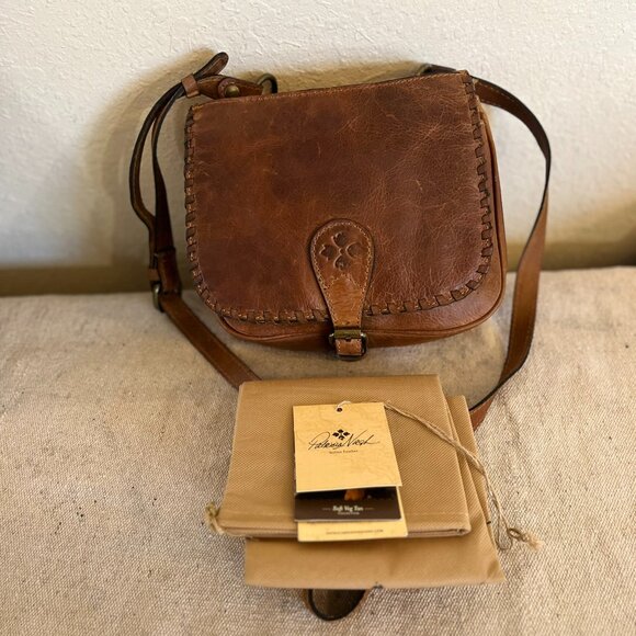 Patricia Nash Italian Leather Karisa Bohemian Festival Saddle/Crossbody Bag - Picture 1 of 16